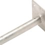 Pfostenfuß für Zaunpfahl, Ø 34 mm, feuerverzinkt, zum Anschrauben für Zaunbau & Sichtschutz.