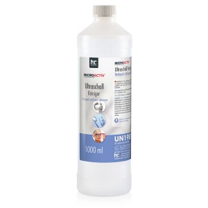 Microactiv Ultraschallreiniger, 1 Liter Flasche für Ultraschallbad Geräte.