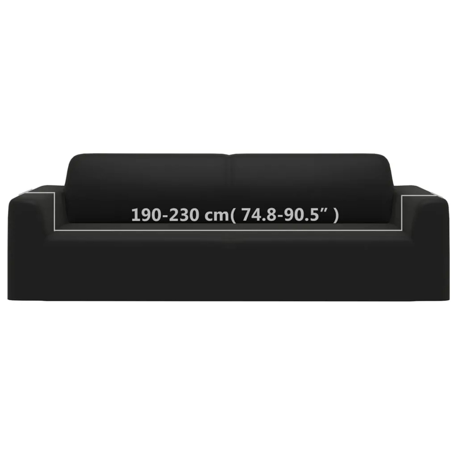 vidaXL Sofahusse 3-Sitzer waschbar Schwarz Stretch 195 x 300 cm kaufen bei OBI
