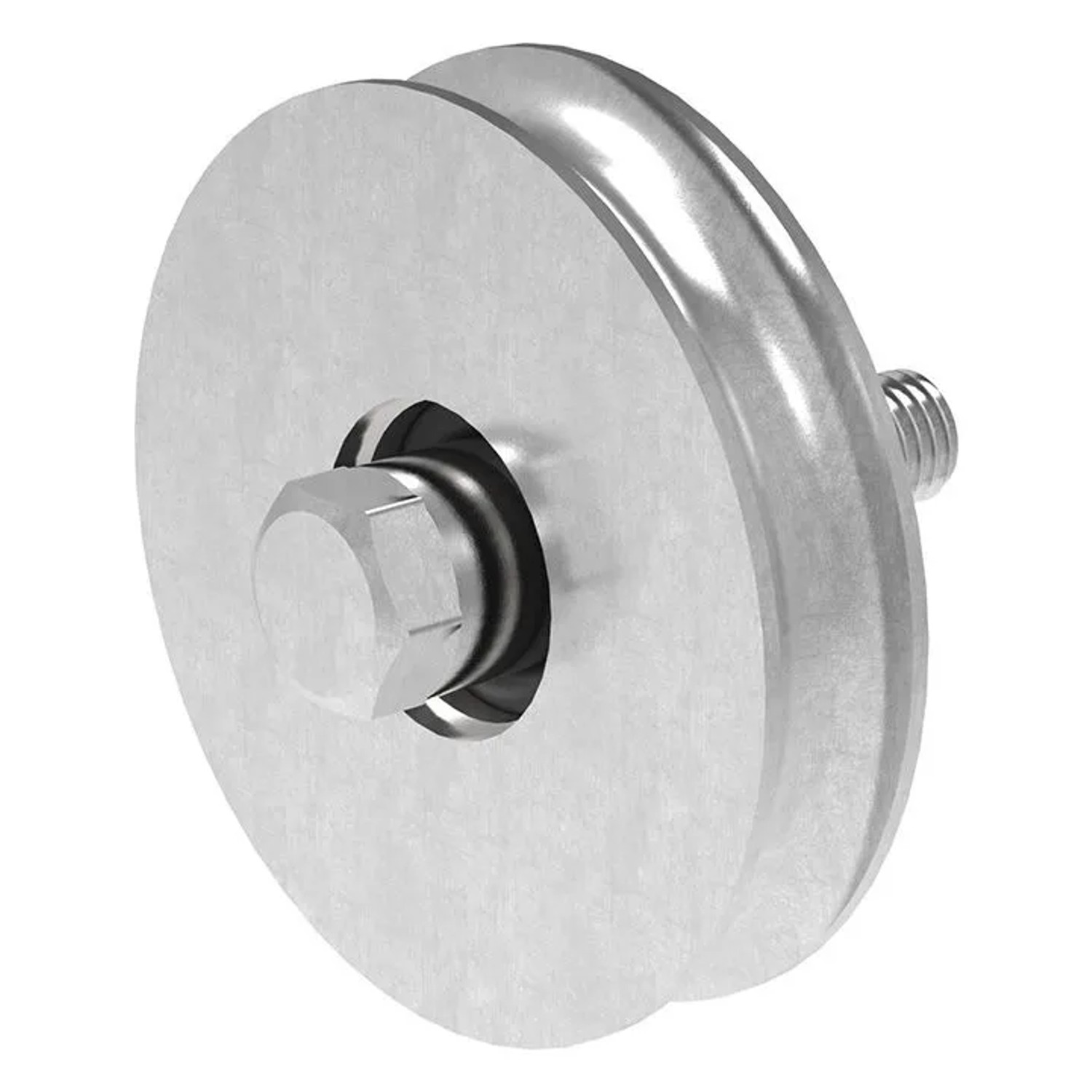 FeNau Schiebetorrolle Ø 98 mm Rundrille 15 mm Stahl S235JR Verzinkt