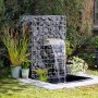 Komplettes Ubbink Wasserfall Niagara Set mit LED, Pumpe und Becken als Teichdeko.
