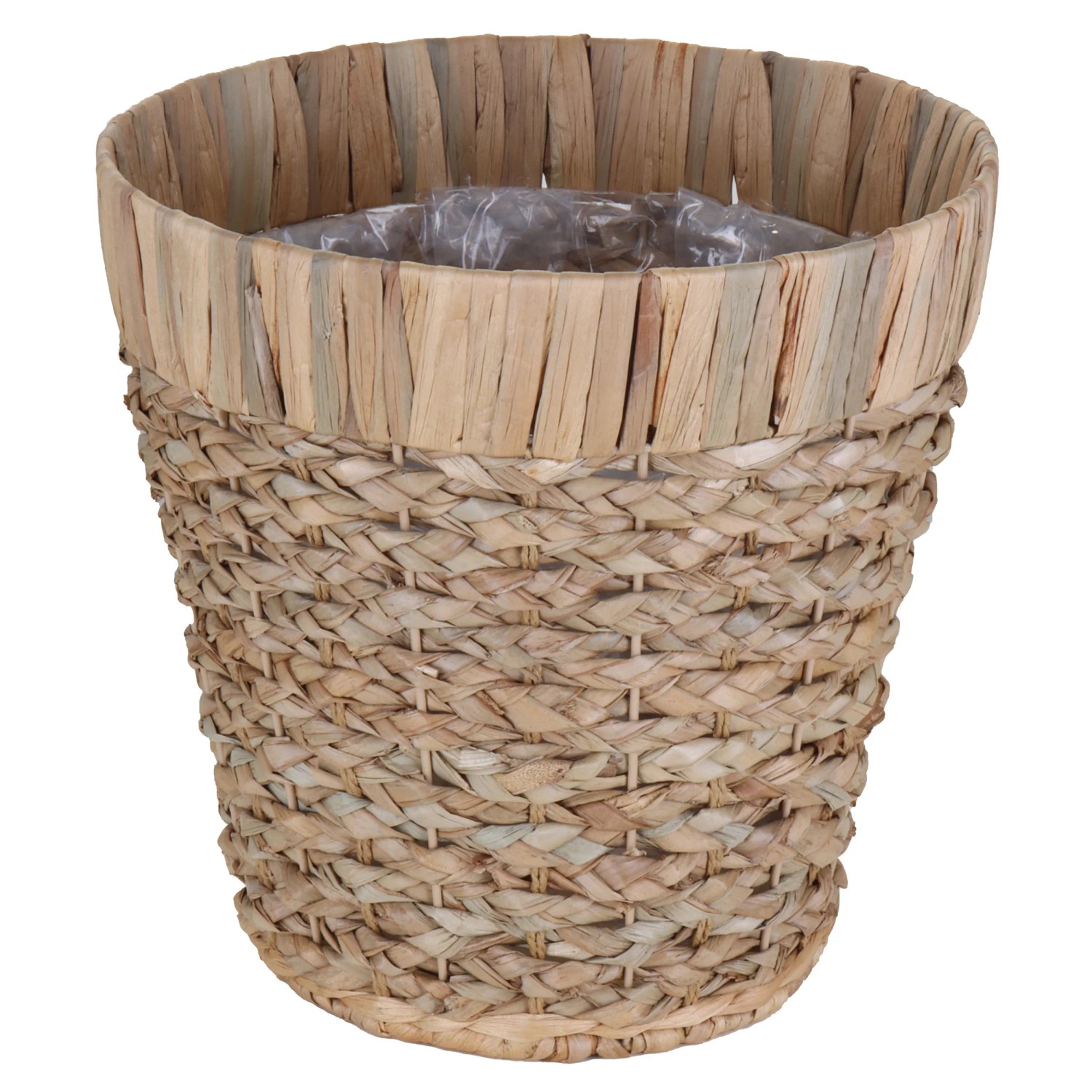 A.H.G. Pflanzkorb Bananenblatt mit Polybeutel Ø 18 cm x 17,5 cm Beige-Natur
