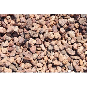 Brauner Lavamulch 8-25 mm, Zierkies für Gartenwege und Steingärten.