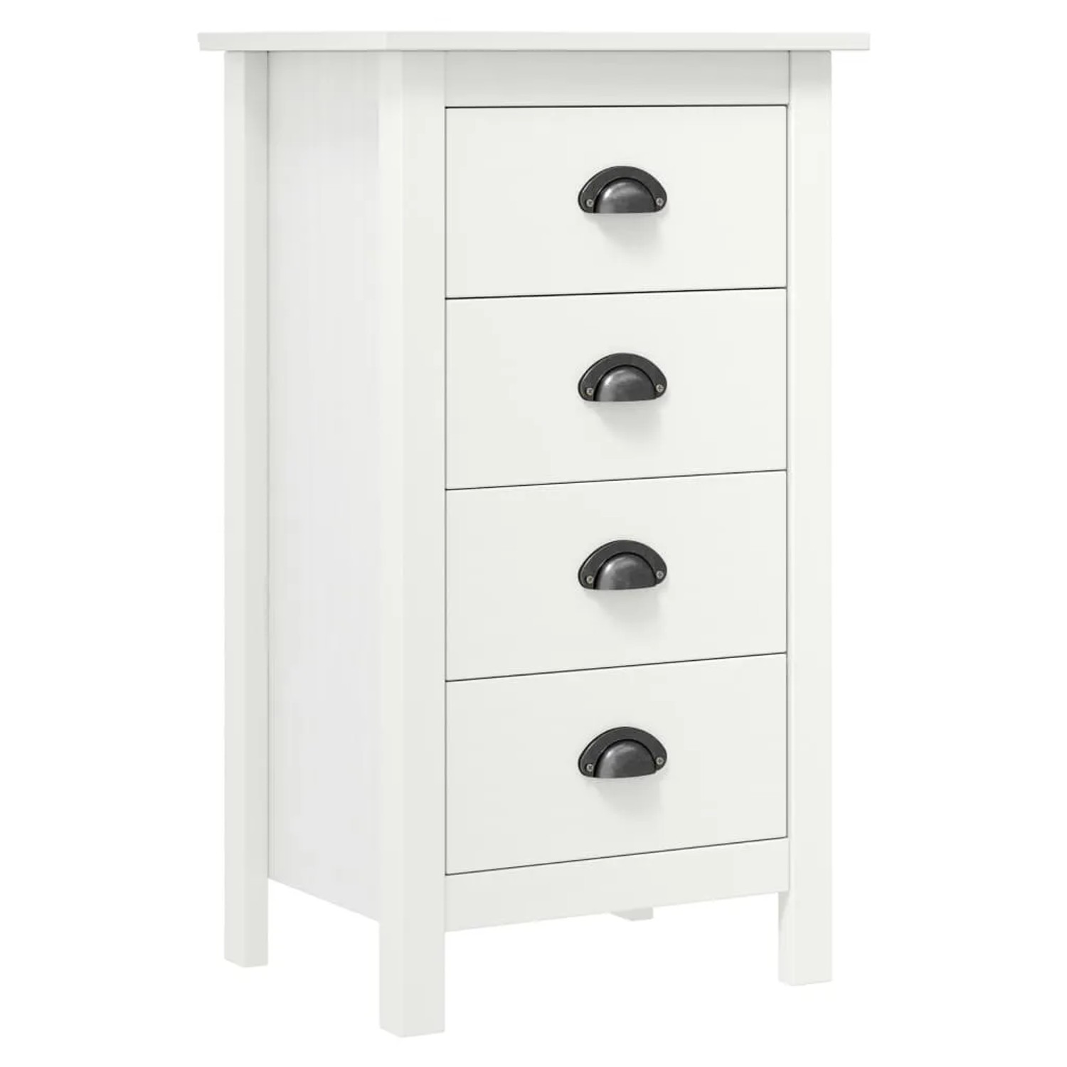 vidaXL Sideboard Hill Weiß 46x35x80 cm Massivholz Kiefer 288912