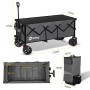 Sekey XXXL Bollerwagen, faltbar, anthrazit, mit Maßen für Camping & Transport.