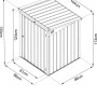 Maße der Westmann Müllbox 1-fach, grau, 104x101 cm. Technische Zeichnung der Universalbox.