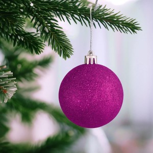 Relaxdays Weihnachtskugeln Kunststoff Pink Bruchsicher 30er Set 7 cm x 6 cm