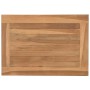 Brauner vidaXL Couchtisch aus Teakholz, 50x35x45 cm, ideal für Garten und Wohnzimmer.