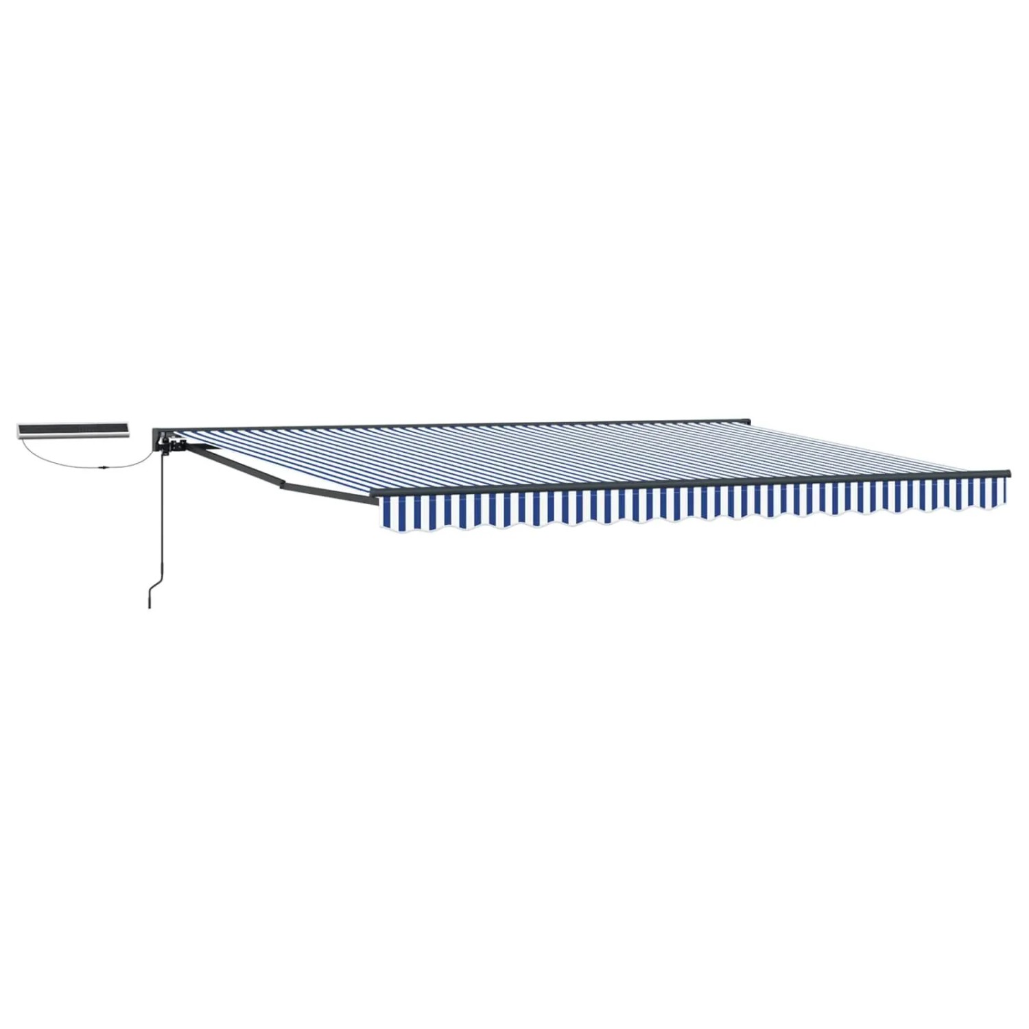 vidaXL Elektrische Ausziehbare Markise Blau und Weiß 4,5 x 3,5 m 3422092