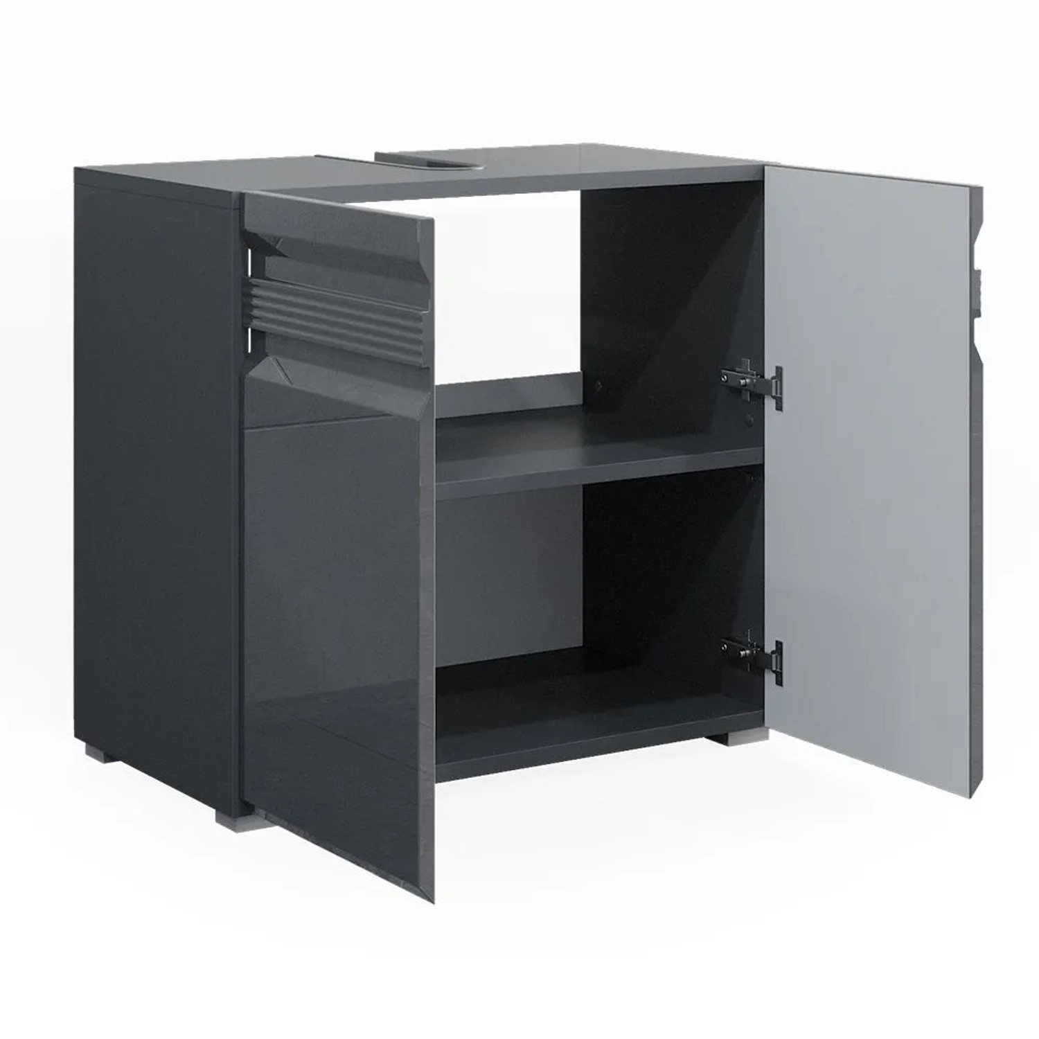 Vicco Waschbeckenunterschrank Fredd Anthrazit Hochglanz 60 x 60_8