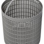Bestway Skimatic Filterpumpe mit Einhängeskimmer, grauer Kunststoffkorb mit Griff.