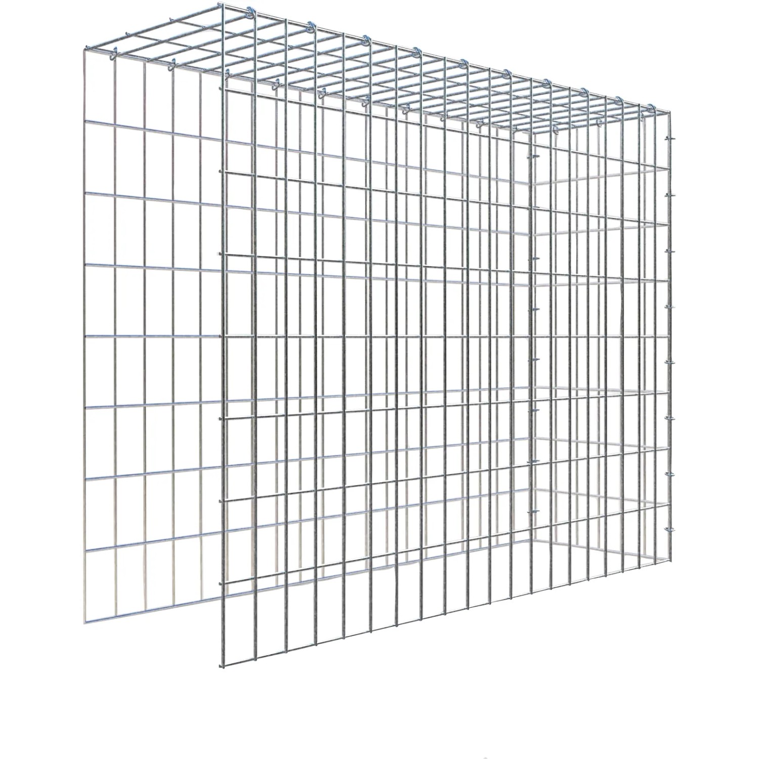 Gabiona C-Ring-Gabione-Anbaukorb Typ 4 80 x 100 x 30 cm Maschenw 5 x 10 cm