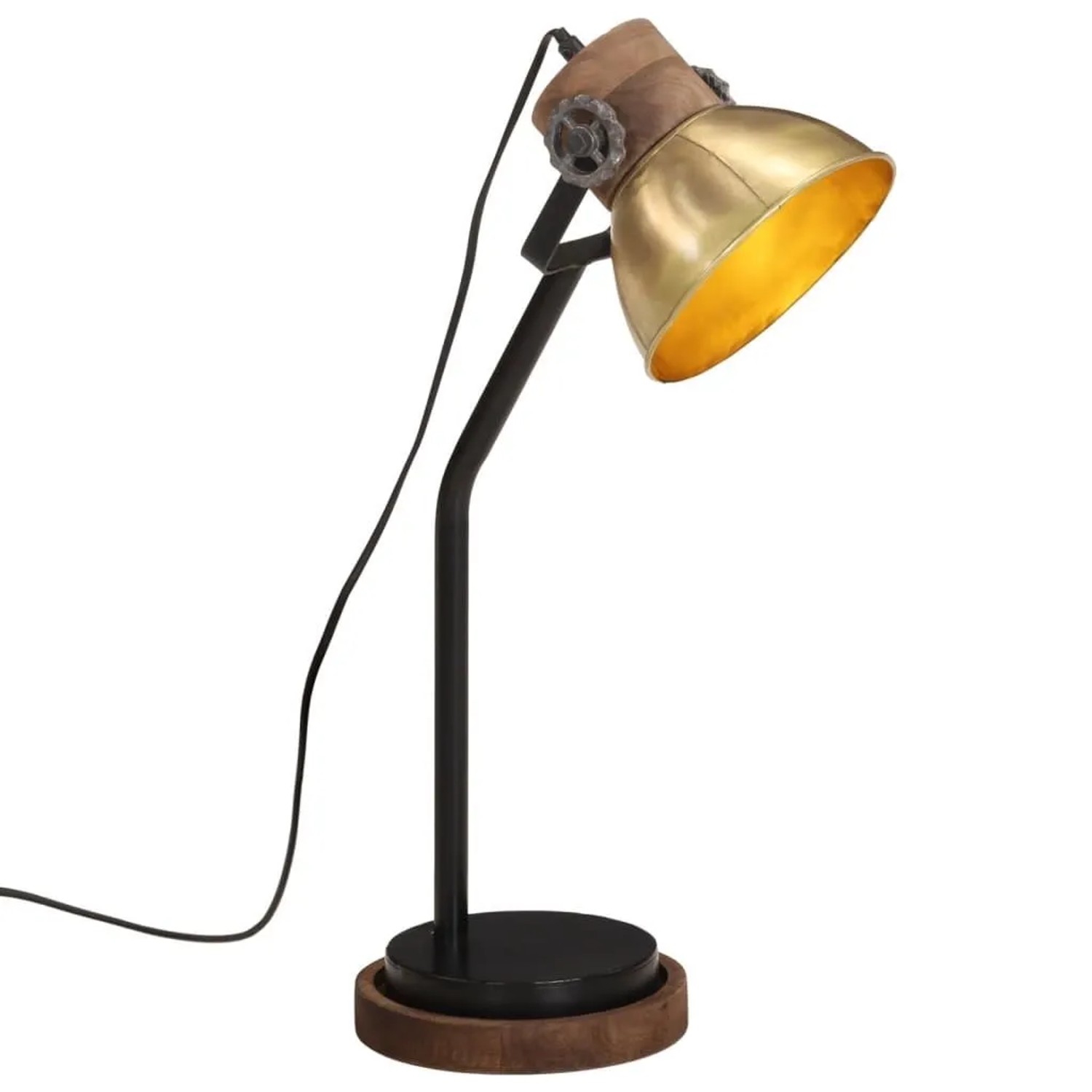 vidaXL Schreibtischlampe 25 W Antik-Messing 18x18x60 cm E27 371950