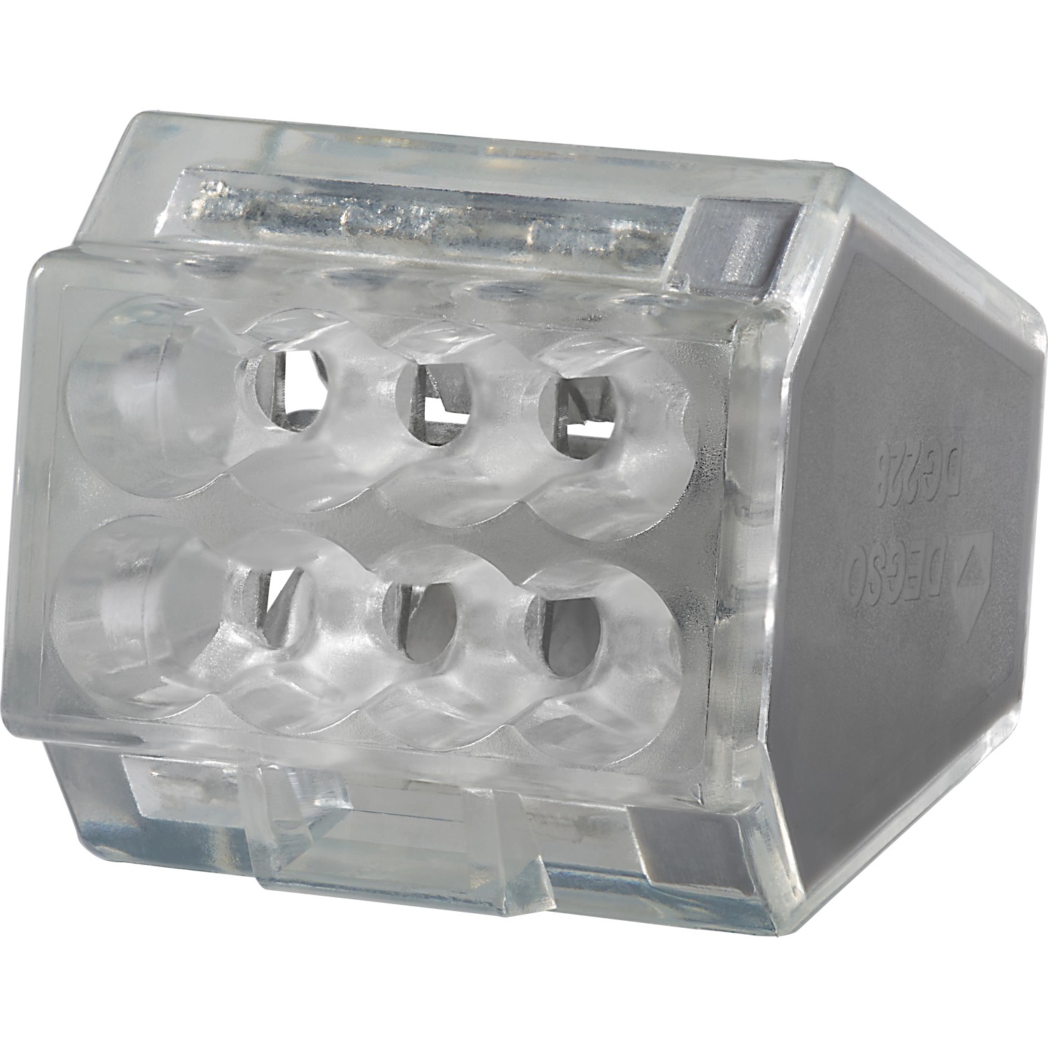 Steckklemmen-Set: Transparente Verbindungsklemmen für Drähte von 1-2,5 mm, 20 Stück.