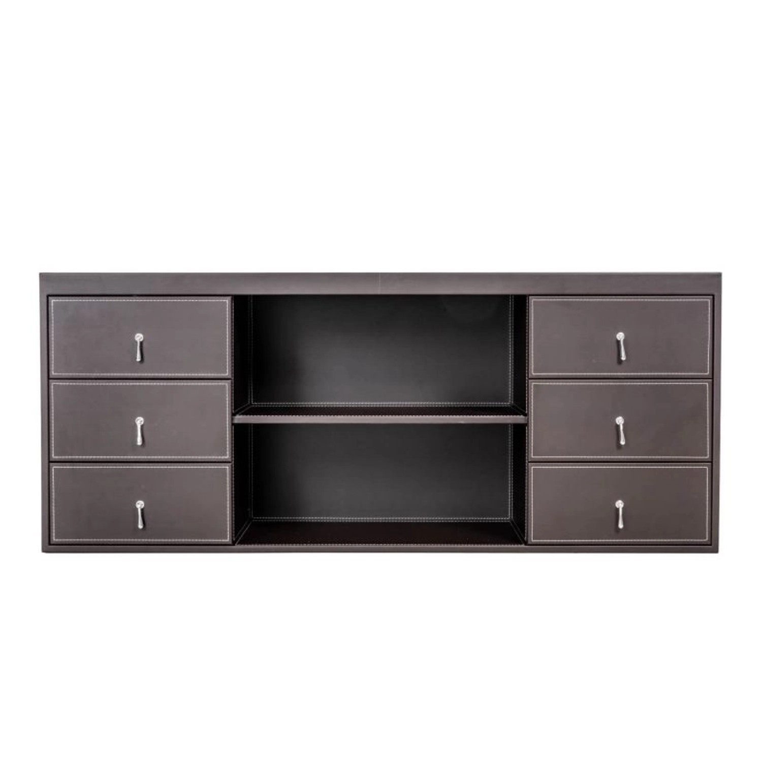 Jet-Line Aktenschrank/Sideboard Padova in Braun Bezogen mit Kunstleder 66x1 günstig online kaufen