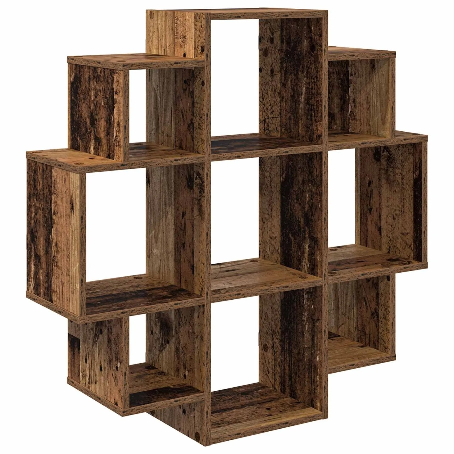 vidaXL Wandregal Altholz 90 x 25 x 90 cm Holzwerkstoff 8012178