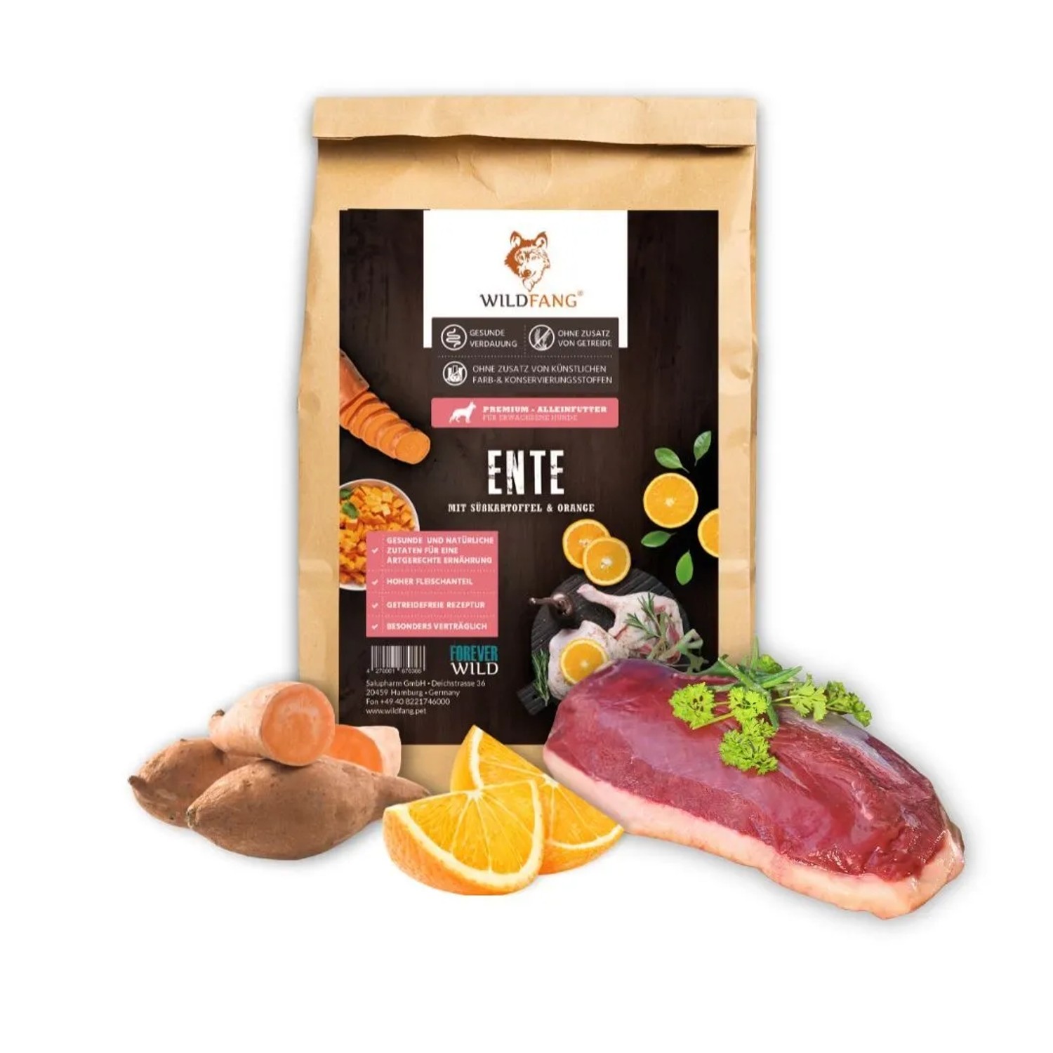 Wildfang Adult Trockenfutter mit Ente Getreidefrei 2 x 6 kg_9