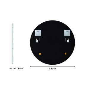 Tulup Wandspiegel Wandspiegel Rund Ø70 cm Runder Spiegel Deko Großer Spiegel Wand Runder Spiegel Flur