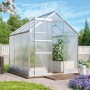 Vitavia Gewächshaus Apollo 3800 aus Alu mit Fundament, 3,8 m² Fläche. Begehbares Garten Gewächshaus.
