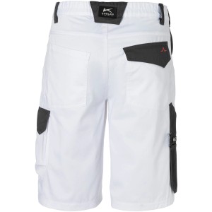 Kübler Pulse Eco Shorts in Weiß/Anthrazit, Arbeitskleidung mit Cargotaschen und Meterstabtasche.