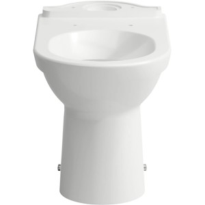 Laufen Stand-WC Pro, Tiefspüler in Weiß ohne Spülkasten und WC-Sitz, waagerechter Abgang.