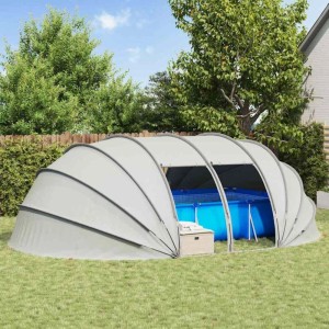 vidaXL Poolzelt Kuppel Grau 538 x 440 x 204 cm 42001138