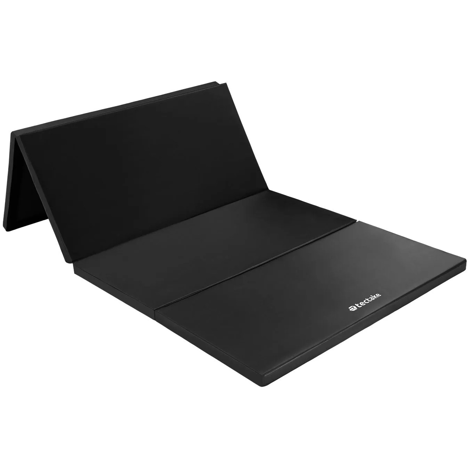 Tectake Gymnastikmatte  Klappbar und Erweiterbar Hohe Belastbarkeit  240 x 120 x 5 cm Schwarz