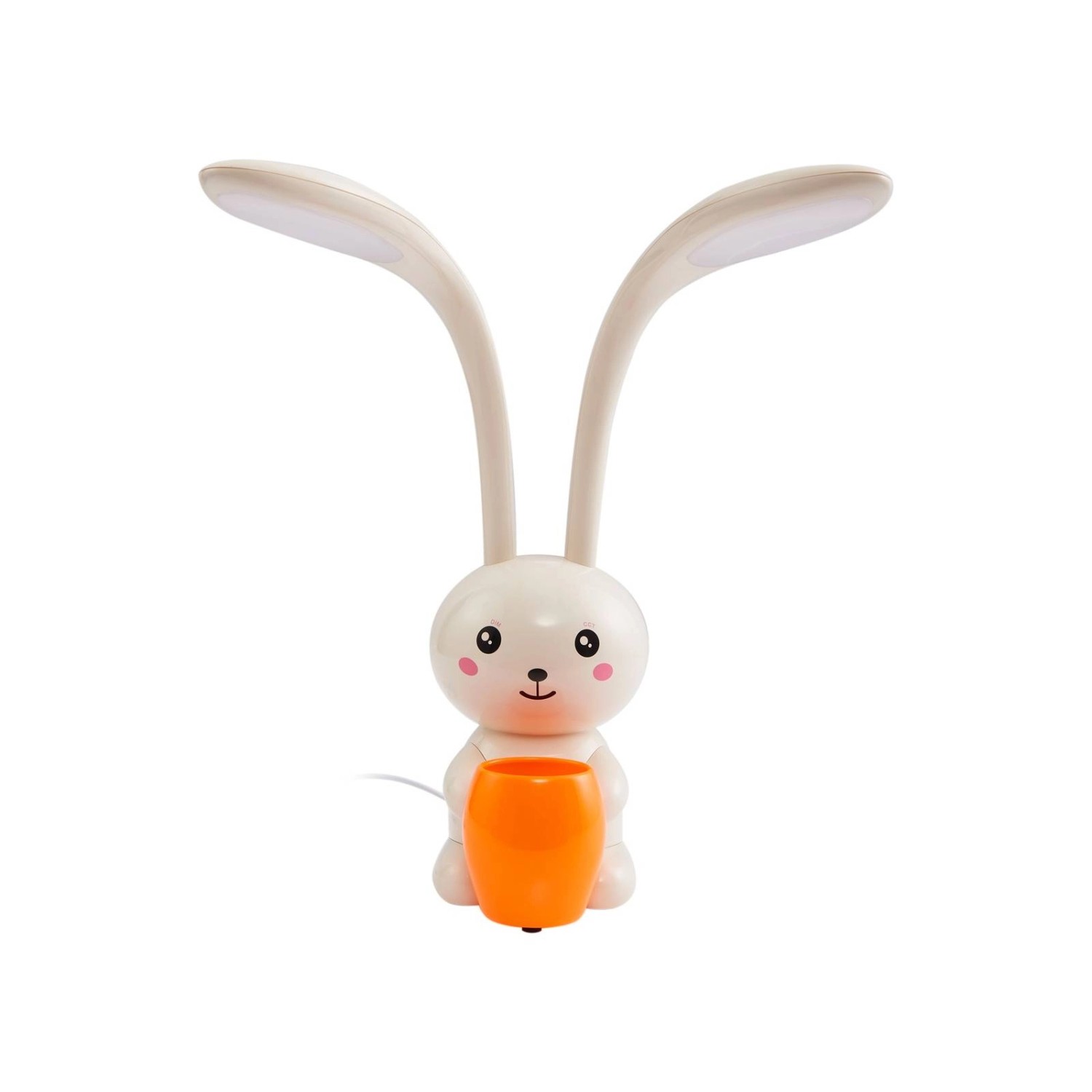 Lindby LED Tischlampe Haas 10030493 Dimmbar für Kinder Junges Wohnen in Creme 2-flammig Kinderzimmerleuchte