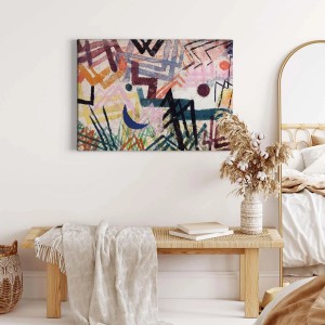Buntes Bricoflor Leinwandbild mit abstraktem Kunstmotiv für Wohn- und Schlafzimmer.