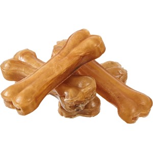 Primox Kauknochen, 5 Stück, 8 cm. Getrocknete Hunde-Snacks aus Rinderhaut für Hunde.