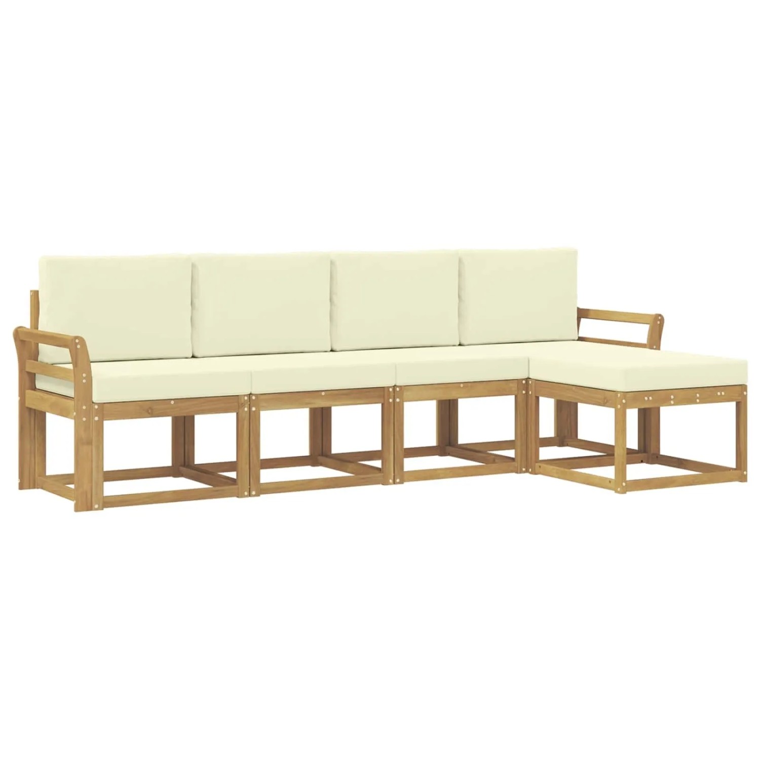 vidaXL Outdoor-Sofagarnitur mit Kissen 5 Stk Massivholz Akazie 3387489