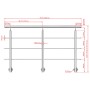 AICA 304 Edelstahl Treppengeländer Set Seitenmontage 200 cm Länge 3 Querstreben_2
