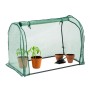 Relaxdays Foliengewächshaus Stahl Kunststoff Transparent Dunkelgrün Mit Tür 80 cm x 113 cm x 70 cm