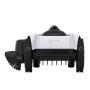 Ecovacs Goat O1200 Mähroboter, weiß-schwarz, Rückansicht mit Bürste und Rädern.