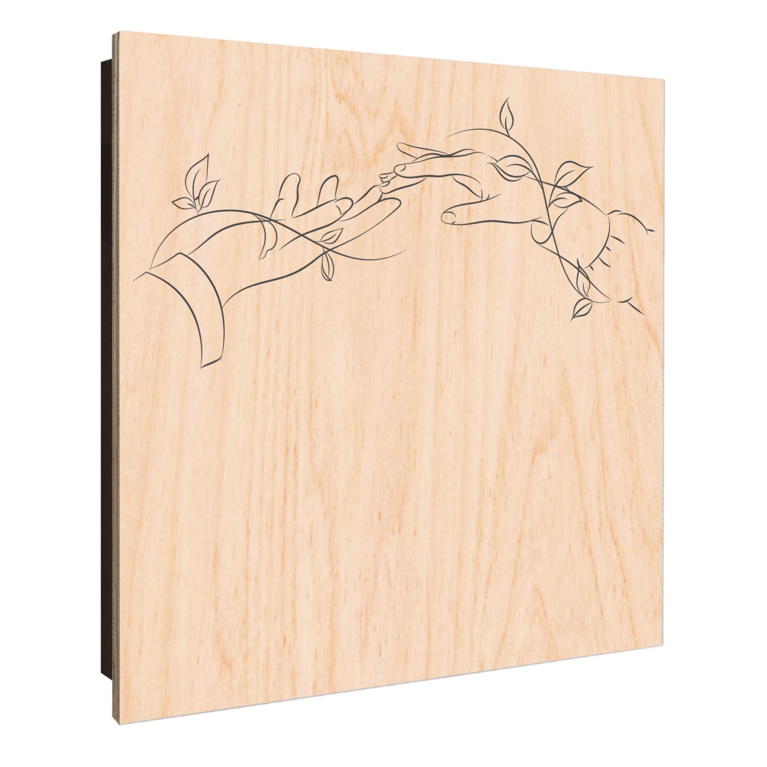 Banjado Schlüsselkasten Holz 30x30cm Schwarz Scharnier Rechts 50 Haken Desi günstig online kaufen