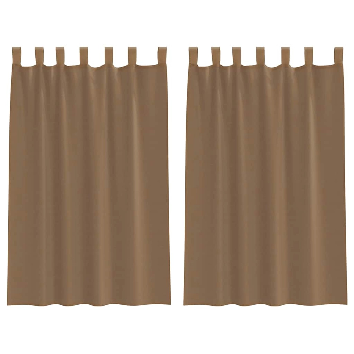 vidaXL Voile Vorhänge mit Schlaufen 2 Stk Hellbraun 140x175 cm 4102312 günstig online kaufen