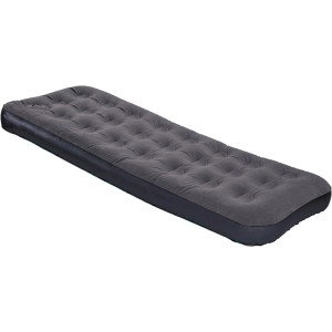 Happy People Gästebett Single, anthrazitfarben, mit beflockter Oberfläche und integrierter Fußpumpe.