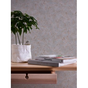 Vliestapete Attractive Uni grau-braun-bronze mit leichter Struktur und Glanz.