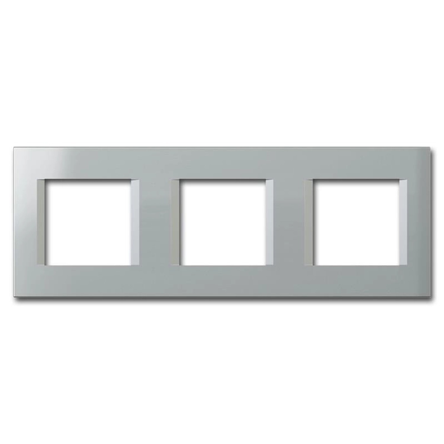 TEM MODUL PLUS 3-Fach UP Rahmen Silber Elox Line