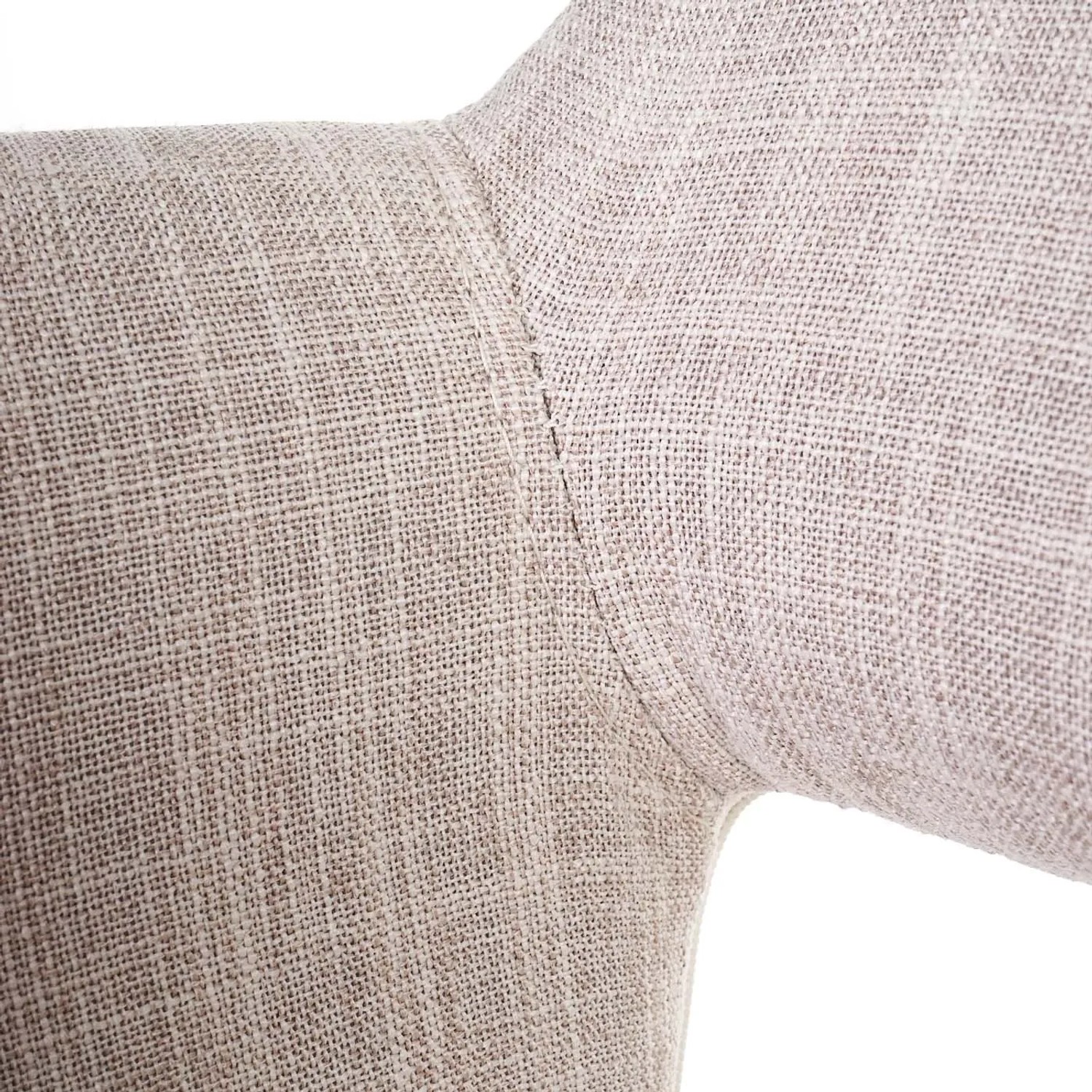 Detailaufnahme: MCW Esszimmerstuhl A50 II, Textil Creme/grau, helle Beine. Polsterstuhl, Stoffstruktur nah.