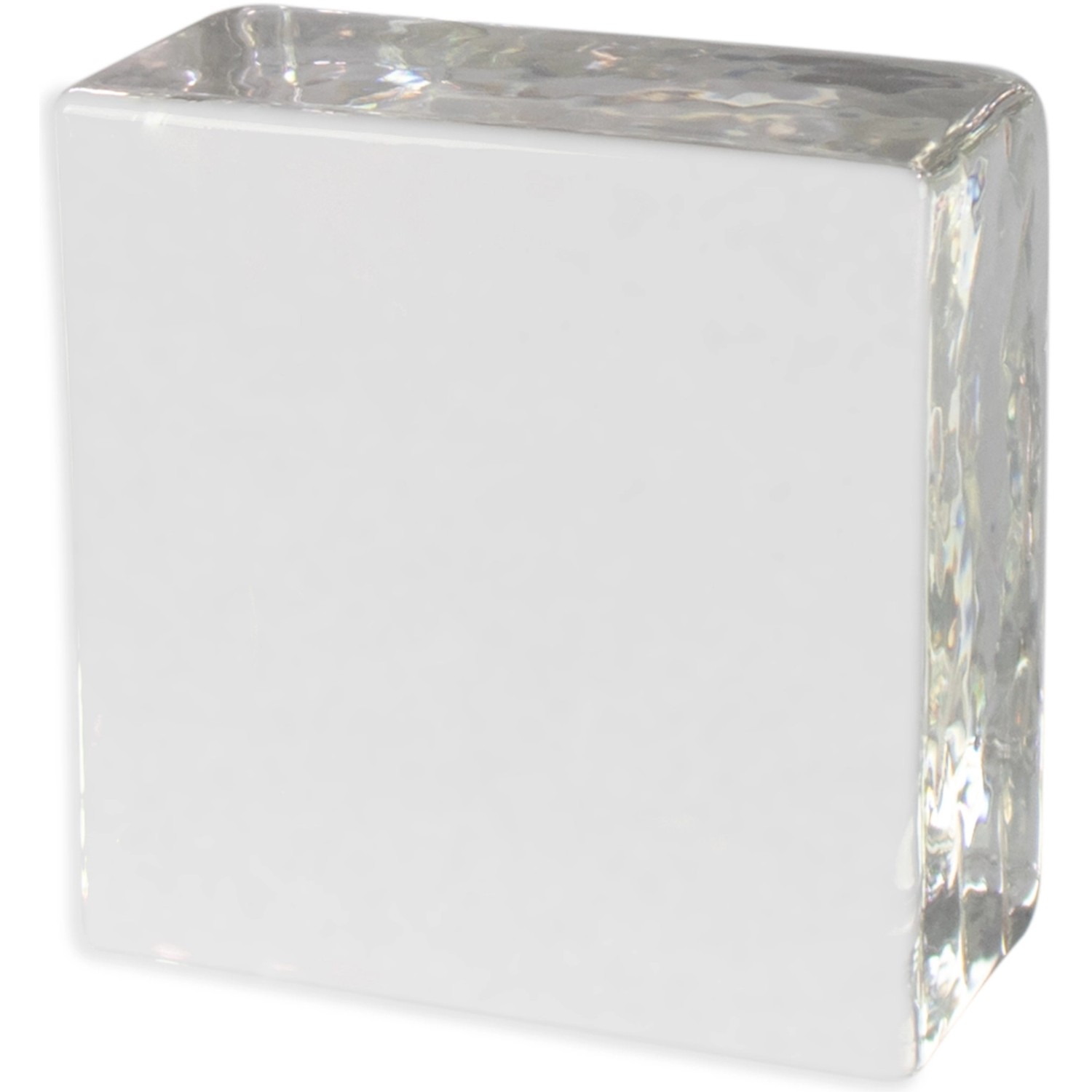 Glasbaustein Crystal Collection 1-Seitig Satiniert 10 cm x 10 cm x 5 cm