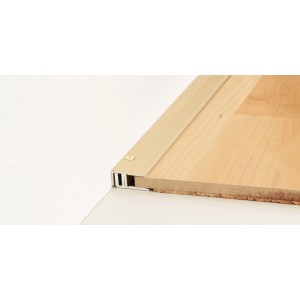2-teiliges Abschlussprofil in Sand, 7-15 mm, für Laminat und Parkett.