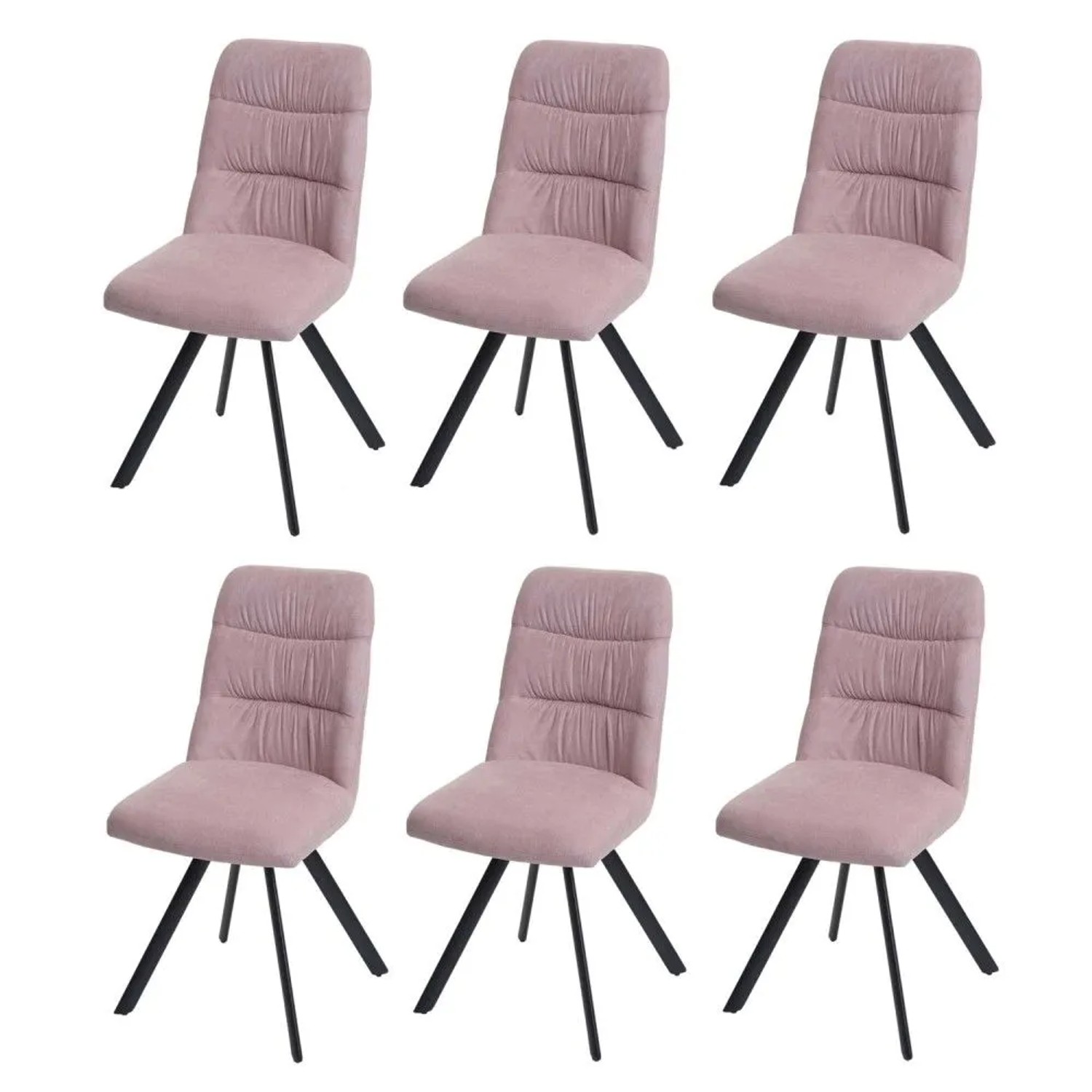 MCW Esszimmerstuhl J69 6er-Set Rosa