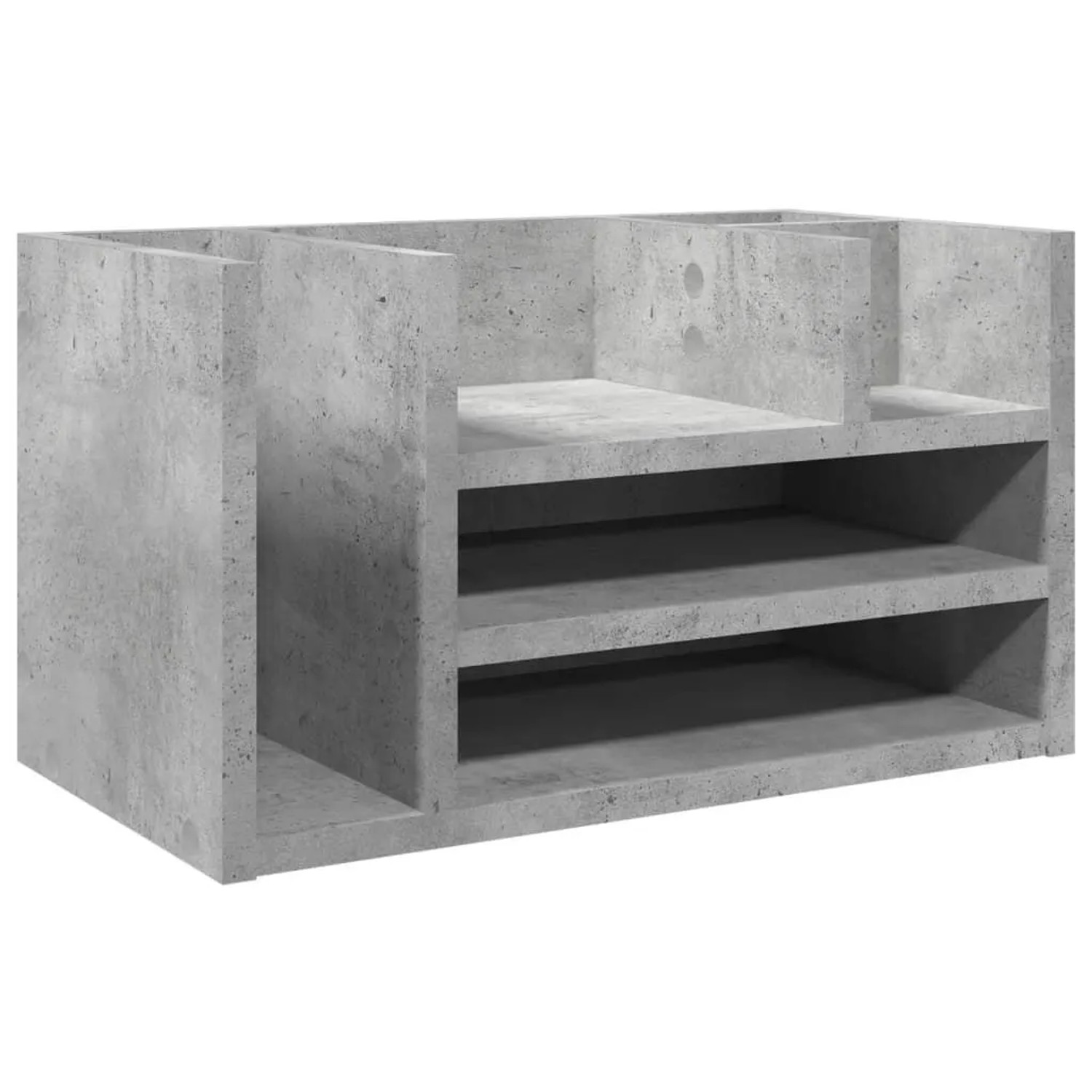 vidaXL Schreibtisch-Organizer Betongrau 44,5x24x25 cm Holzwerkstoff 848041