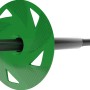 Universalschlagdübel H2 115 mm für Dämmstoffplatten, grüne Tellerbefestigung mit schwarzem Nagel.