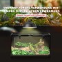 PawHut Terrarium für Reptilien mit Thermometer, eingerichtet mit Pflanzen und zwei kleinen Leguanen.