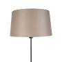 Schwarze Stehlampe mit taupefarbenem Leinenschirm (45 cm), Modell Parte von QAZQA.