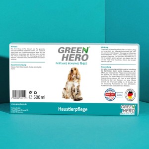 GreenHero Haustierpflege Spray zur Hautpflege bei Juckreiz und Milben.