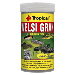 Tropical Welsi Gran Fischfutter-Granulat für Welse, 100ml Dose.
