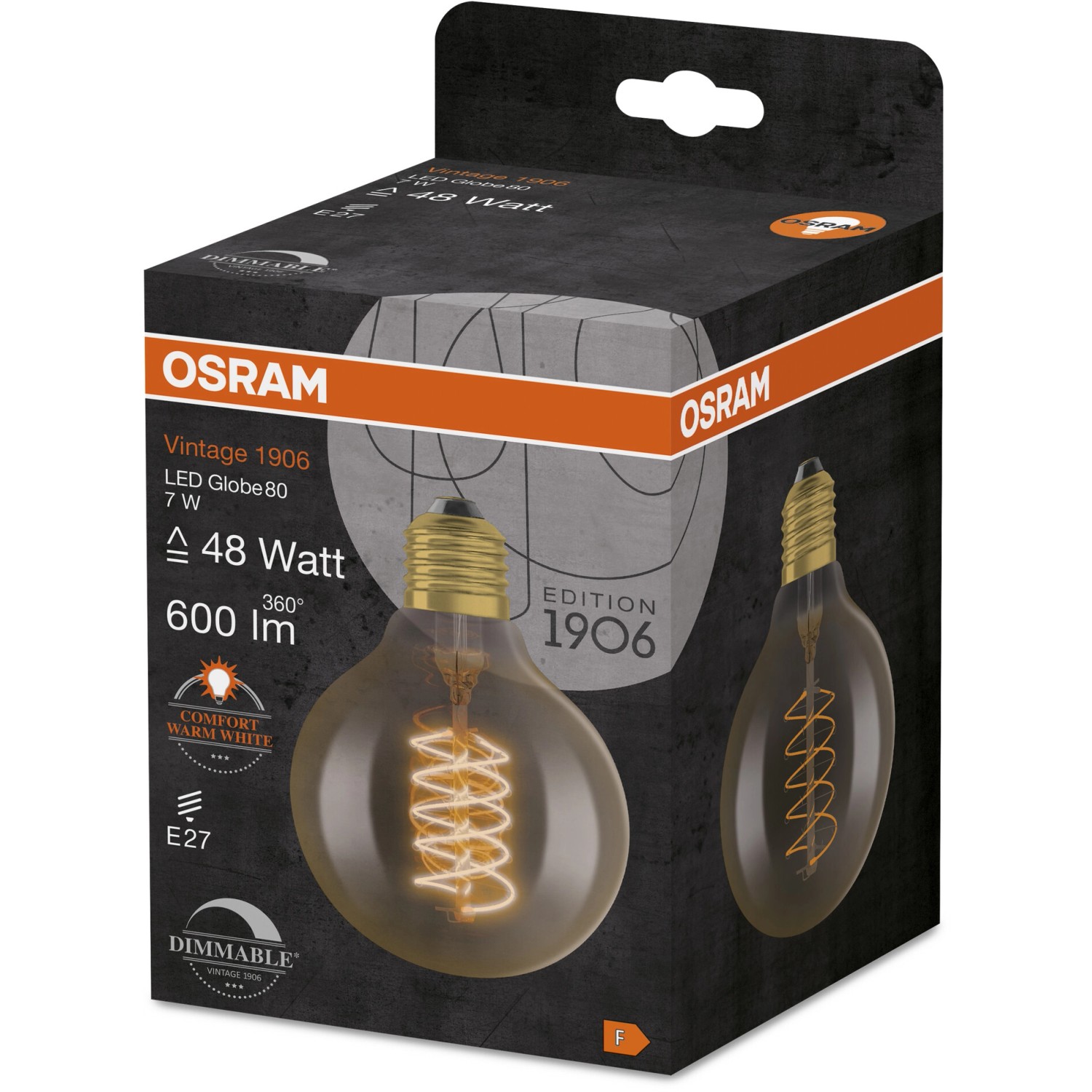 Osram LED-Leuchtmittel E27 Globeform 7 W Extrawarm 600 lm 12 x 8 cm (H ...